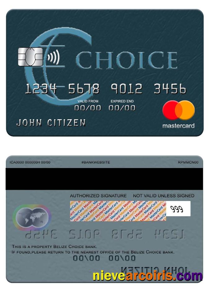 Belize Choice bank mastercard